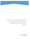 ANALISIS DE LOS SISTEMAS DE GESTIÓN DE LOS COSTOS DE LA CALIDAD EN LA INDUSTRIA DE LA CONSTRUCCIÓN