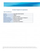 Formato Programa de capacitación Datos de identificación
