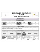 PLAN DE TUTORÍA. ESCUELA DE EDUCACIÓN BÁSICA “JOSE MARIA BARONA”