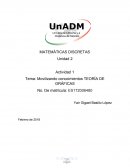 Matemáticas discretas Actividad 1 unidad 2