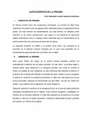 ANTECEDENTES DE LA PRISIÓN POR: GREGORIO JAVIER CAMACHO ESPINOSA