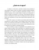 ¿Qué es el agua?