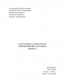 Laboratorio de Química I CÁLCULO DE LA CONSTANTE “R”