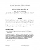 METODOS FISICOS DE SEPARACION DE MEZCLAS. RESUMEN