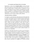 Antecedentes históricos y filosóficos-. CORRUPCION COMO PROBLEMA MORAL EN LA SOCIEDAD