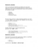 Explicacion y ejemplos sugerencias en ingles