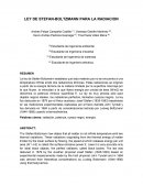 Fisica 3 LEY DE STEFAN-BOLTZMANN PARA LA RADIACION