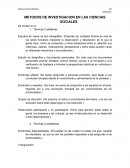 METODOS DE INVESTIGACION EN LAS CIENCIAS SOCIALES