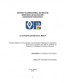 AUTOFORMACIÓN DOCENTE LA AUTOEVALUACIÓN EN EL MESCP