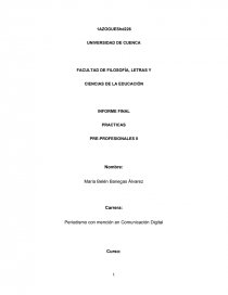 Periodismo con mención en Comunicación Digital. Página 1