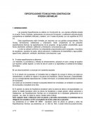 Especificaciones Técnicas de mi casa