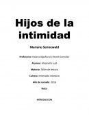 Resumen: Hijos de la intimidad