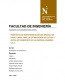 Investigación de Operaciones I FABRIREX