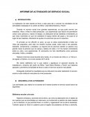 Informe de actividades de Servicio Social