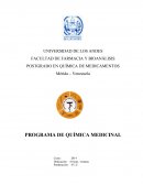 PROGRAMA DE QUÍMICA MEDICINAL