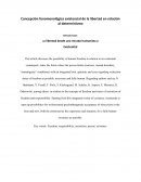 Concepción fenomenológica existencial de la libertad