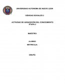 Actividad Adquisición del conocimiento. La economía mexicana en el proceso de industrialización