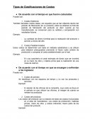 Tipos de Clasificaciones de Costos