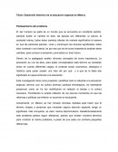 El desarrollo histórico de la educación especial en México