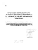 Anteproyecto ESTRATEGIAS DE GESTION AMBIENTAL PARA MEJORAR LAS CONDICIONES DEL RIO APURE EN EL EJE “CABAÑITAS- BOQUERONES” SAN FERNANDO DE APURE AÑO 2012