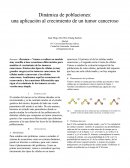 Poblaciones Dinámica de poblaciones: una aplicación al crecimiento de un tumor canceroso