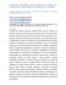 Planificación estratégica lanificación estratégica para la empresa “La Negra Eva”, ubicada en el Cantón Machal