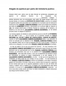 Alegato de apertura por parte del ministerio publico