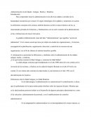 Administración en las Edades Antigua, Media y Moderna: Introducción: