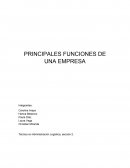 PRINCIPALES FUNCIONES DE UNA EMPRESA