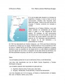 El río de la plata está ubicado en la frontera de Argentina y Uruguay, lo que lo hace la vía de comunicación marítima más frecuente entre estos dos países.