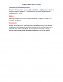 Trabajo ¿Sabes lo que comes?