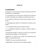 Logica. UNIDAD (2) EL CONOCIMIENTO