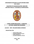CURSO: MARKETING SOCIAL Y LOGÍSTICA