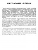 MINISTRACIÓN DE LA IGLESIA