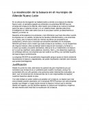 La recolección de la basura en el municipio de Allende Nuevo León