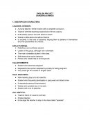 DESCRIPCION CHARACTERS: ENGLISH PROJECT
