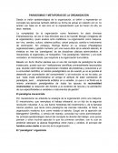 PARADIGMAS Y METAFORAS DE LA ORGANIZACIÓN