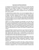 Importancia sobre el Emprendimiento