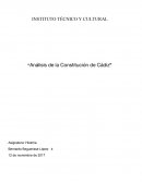 Cadiz “Análisis de la Constitución de Cádiz”