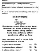 Prueba de Lenguaje y Comunicación 1º año A- B- C