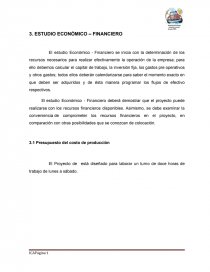 ESTUDIO ECONÓMICO – FINANCIERO. Página 1