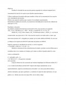 Estudiar la velocidad de una reacción química siguiendo la evolución temporal de la concentración de uno de los reactivos por métodos espectroscópicos