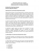 Importancia de la conservación del patrimonio cultural