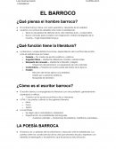 EL BARROCO ¿Qué piensa el hombre barroco?