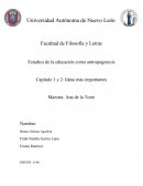 Antropogenesis Estudios de la educación como antropogenesis