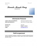 Formato Hoja de Vida LUGAR Y FECHA DE NACIMIENTO: Astrea cesar, Noviembre de 1992