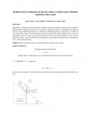 Medición de los coeficientes de friccion estatico y cinetico para 3 distintas superficies sobre metal