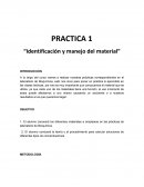 PRACTICA 1 “Identificación y manejo del material”