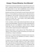 Ensayo Piensa Diferente Vive Diferente