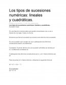 Los tipos de suseciones numericas